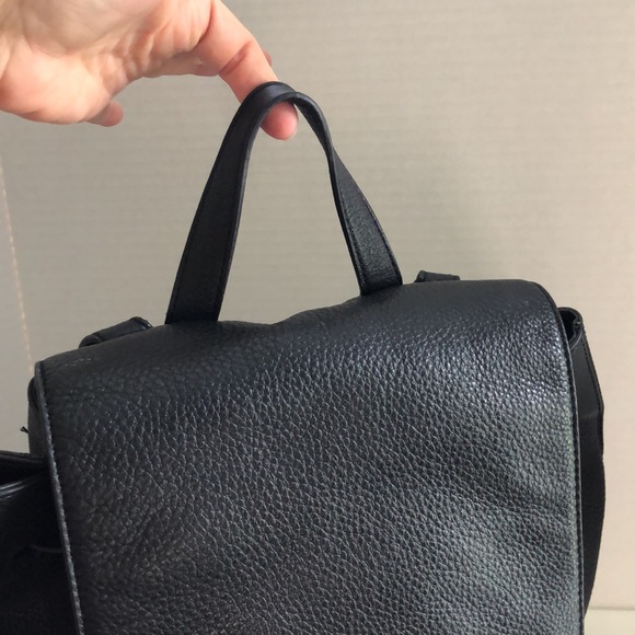 KATE SPADE New York Black Leather Backpack Purse Gold Hardware Logo Classic - Picture 14 of 16